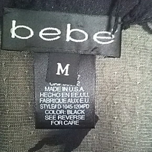 Bebe Black Sheer Blouse - Picture 4 of 4